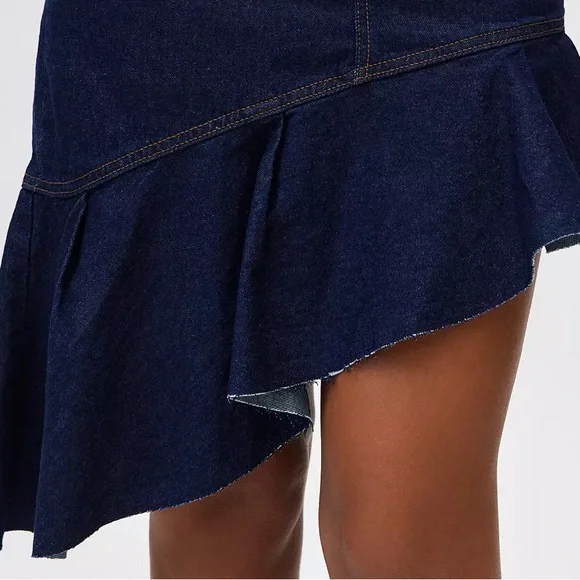 Urban Outfitters BDG Kiko Asymmetrical Denim Midi Skirt - Picture 2 of 14